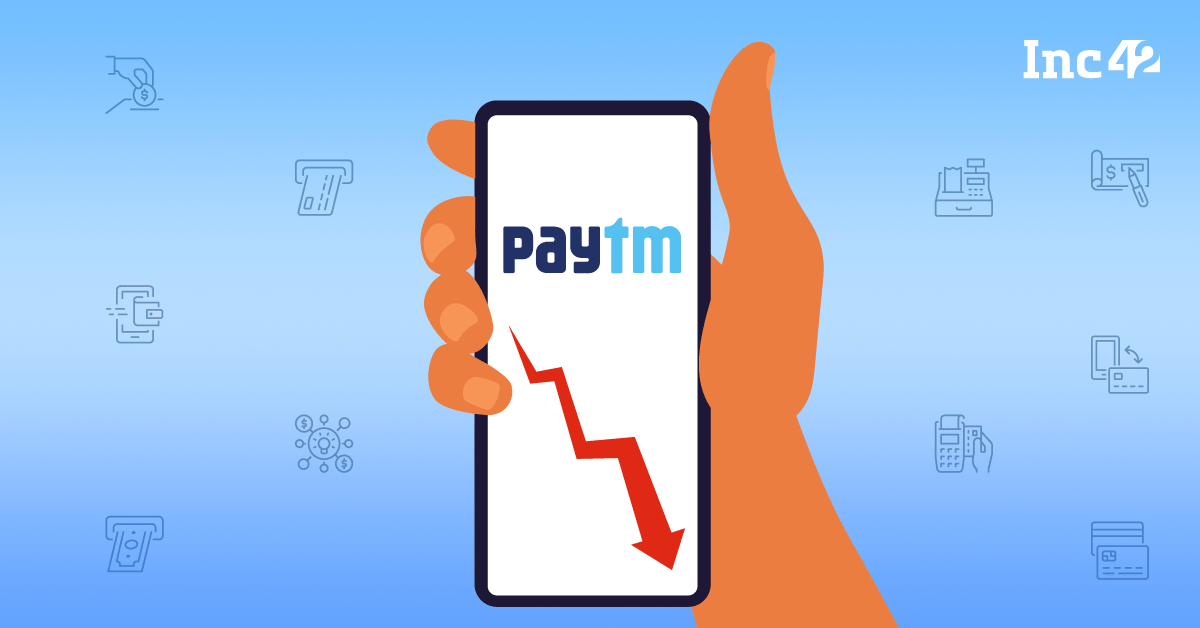 Paytm Slumps 5% Further; Market Cap Falls To $2.5 Bn