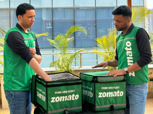 Zomato Launches ‘Pure Veg Fleet’ To Cater To Vegetarian Customers
